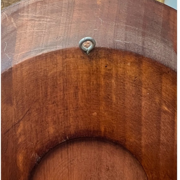 Two Poland, Polish Folk Art Carved Wood, a plate 9 inch Zakopane Cottage Core - Picture 5 of 5